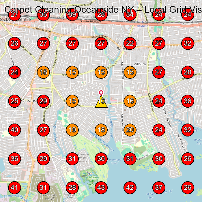 Carpet Cleaning Oceanside NY GeoGrid visibility map for House Cleaning Service in None